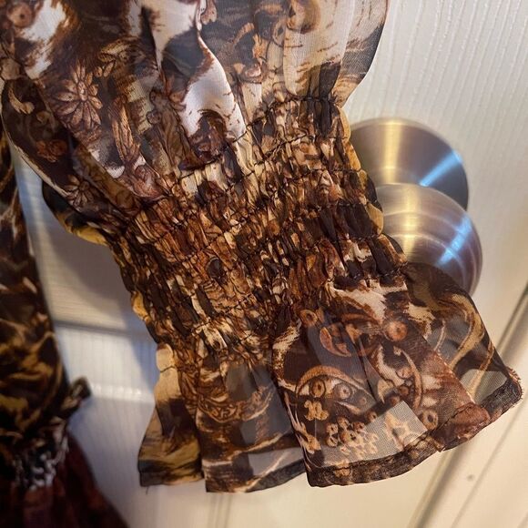 Forla Paris sheer leopard dress sz M - Picture 4 of 7